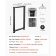 Set 2 picioare de masa, Otel, Negru, 75 x 90 cm, max 450 kg, Nivelare reglabila