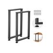 Set 2 picioare de masa, Otel, Negru, 75 x 90 cm, max 450 kg, Nivelare reglabila