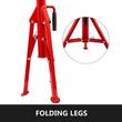 Suport cu role pentru tevi, Cap in V, Portabil, Pliabil, capacitate 1140 kg, Inaltime reglabila 71-131 cm