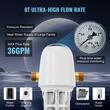 Filtru sedimente pentru toata casa, Centrifugal, 40 microni, Debit 8 T/h, curatare automata, Instalare universal, 1" GM + 1 1/4" GM