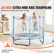 Trambulina pentru copii cu plasa exterioara, diametru 1545 mm, max 120 kg, 36 arcuri, Albastru/Negru, Accesorii joaca