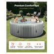 Jacuzzi gonflabil rotund ∅1800 x 660 mm, PVC, temperatura maxima a apei 39°C, Volum 800 l, Numar de jeturi 110, 4 locuri