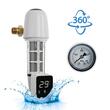 Filtru sedimente pentru toata casa, Centrifugal, 40 microni, Debit 8 T/h, curatare automata, Instalare universal, 1" GM + 1 1/4" GM