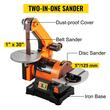 Slefuitor cu banda si disc, 250 W, 2980 rpm, Banda 25.4 x 762 mm, Diametru disc 125 mm