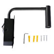 Veioza de perete, 3 W, lumina calda 3000K, Aluminiu, 180 lm, 90 x 60 x 30 mm, Negru