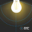 Bec led E27, forma A60, filament dimabil, 8W, 3000K Alb cald