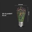 BEC LED ST64 E27 3W CU FILAMENT 3000K ALB CALD MODEL 3D