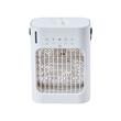 Ventilator portabil cu racire aer, Lumina ambientala, 9 W, Functie ceata cu ultrasunete, Rezervor apa 700 ml, Temporizator 0-7 h, 212 x 130 x 265 mm, Alimentare USB