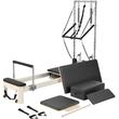 Aparat de antrenament pilates, Lemn/Otel, rezistență dublă arc și cablu, max 180 kg, 2450x760x2010 mm