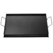 Plita cu fata neteda, Otel Carbon, suprafata de gatit 606x360 mm, 2 x manere, jgheab scurgere grasime