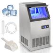 Masina profesionala de facut cuburi de gheata, Inox 45.4 kg/zi, capacitate de depozitare 12.5 kg, dimensiune cub 22x22x22mm, Afisaj led