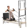 Aparat de antrenament pilates, Lemn/Otel, rezistență dublă arc și cablu, max 180 kg, 2450x760x2010 mm