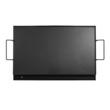 Plita cu fata neteda, Otel Carbon, suprafata de gatit 606x360 mm, 2 x manere, jgheab scurgere grasime