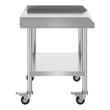 Masa de lucru Inox, pentru preparare alimente, 610x711x762 mm, 1 x rafturi, 4 x roti