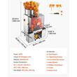 Storcator automat pentru portocale slow juicer, Inox, diametru citrice 55–80 mm, 120 W, 20 portocale /min, 480 x 510 x 890 