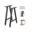 Set 2 picioare de masa, Otel, Negru, 74 x 55 cm, max 450 kg, Nivelare reglabila