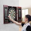 Joc Darts Clasic, Retro design, 1-8 jucatori, 6 sageti cu varf otel, Dimensiune oficiala 18 inch, MDF, 2 x usi
