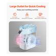 Ventilator portabil cu racire aer, Lumina ambientala, 9 W, Functie ceata cu ultrasunete, Rezervor apa 700 ml, Temporizator 0-7 h, 212 x 130 x 265 mm, Alimentare USB