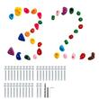 Set 32 pietre de catarat, Multicolor, accesorii prindere incluse, max 105 kg