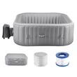 Jacuzzi gonflabil patrat 1850 x 660 mm, PVC, temperatura maxima a apei 39°C, Volum 1000 l, Numar de jeturi 130, 4 locuri