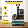 Presa termica 2 in 1 pentru tricouri/sepci, 650 W, 0 - 250 ℃, Placa de încălzire 25.4 x 30.5 cm
