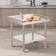 Masa de lucru Inox, pentru preparare alimente, 610x711x660 mm, 1 x rafturi