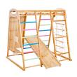 Spatiu de joaca interior, Lemn de pin, 7 in 1, capacitate max 113 kg, scari, leagan