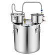 Cazan pentru distilat alcool, Inox, Capacitate 50 l, manometru, termometru scala dubla, pompa apa