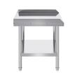 Masa de lucru Inox, pentru preparare alimente, 610x711x660 mm, 1 x rafturi