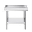 Masa de lucru Inox, pentru preparare alimente, 610x711x660 mm, 1 x rafturi