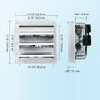 Ventilator evacuare pentru spatii comerciale, sere, depozite, Metal, 50 W, 1650 m³/h, diametru 356 mm, 60 dB