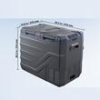 Frigider auto cu compresor, 40 l, 2 x zona racire, 618 x 376 x 514 mm, 12/24 V DC, 110-240 V AC, -20 ℃ pana la 20 ℃, Bluetooth, 60 W