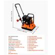 Placa compactoare, motor benzina 6.5 CP, Forta compactare 15kN, dimensiune placa 53 x 40 cm