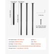 Set 4 picioare masa, Inaltime reglabila 610-1016 mm, Otel, max 544 kg, Negru, Nivelare reglabila