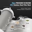 Filtru sedimente pentru toata casa, Centrifugal, 40 microni, Debit 4 T/h, curatare automata, Instalare universala, 3/4" GM + 1" GM + 3/4" GF, Manometru