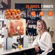 Storcator automat pentru portocale slow juicer, Inox, diametru citrice 55–80 mm, 120 W, 20 portocale /min, 450 x 425 x 780 mm