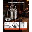 Cazan pentru distilat alcool, Inox, Capacitate 50 l, manometru, termometru scala dubla, pompa apa