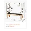 Aparat de antrenament pilates, Lemn artar/Otel, rezistență dublă arc și cablu, max 180 kg, 2400x860x2130 mm