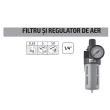 Filtru si regulator aer 1/4", JBM 53063