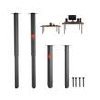 Set 4 picioare masa, Inaltime reglabila 610-1016 mm, Otel, max 544 kg, Negru, Nivelare reglabila, teava patrata