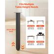 Set 4 picioare masa, Inaltime reglabila 610-1016 mm, Otel, max 544 kg, Negru, Nivelare reglabila, teava patrata