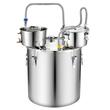 Cazan pentru distilat alcool, Inox, Capacitate 50 l, manometru, termometru scala dubla, pompa apa, 10 x borcane sticla