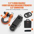 Curea remorcare pentru off-road, Lungime 9.1 m, max 16 tone, Geanta transport, 2 x Inele D, latime 76.2 mm