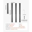 Set 4 picioare masa, Inaltime reglabila 610-1016 mm, Otel, max 544 kg, Negru, Nivelare reglabila, teava patrata