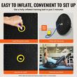 Dispozitiv jumatate minge pentru echilibru fitness, Pompa picior, max 680 kg, Diametru 660 mm, 2 x benzi elastice