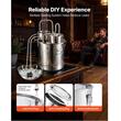 Cazan pentru distilat alcool, Inox, Capacitate 50 l, manometru, termometru scala dubla, pompa apa, 10 x borcane sticla