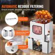 Storcator automat pentru portocale slow juicer, Inox, diametru citrice 55–80 mm, 120 W, 20 portocale /min, 495 x 320 x 780 mm, 2 x galeti
