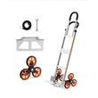 Carucior pliabil pentru scari, max 150 kg, 6 x roti, Aluminiu
