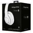 Casti Over the Ear pliabile, K&M, Wireless, Bluetooth 5.0, Autonomie baterie 180 ore, Alb, Microfon, diametru difuzor 40mm