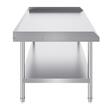 Masa de lucru Inox, pentru preparare alimente, 762x1524x660 mm, 1 x rafturi